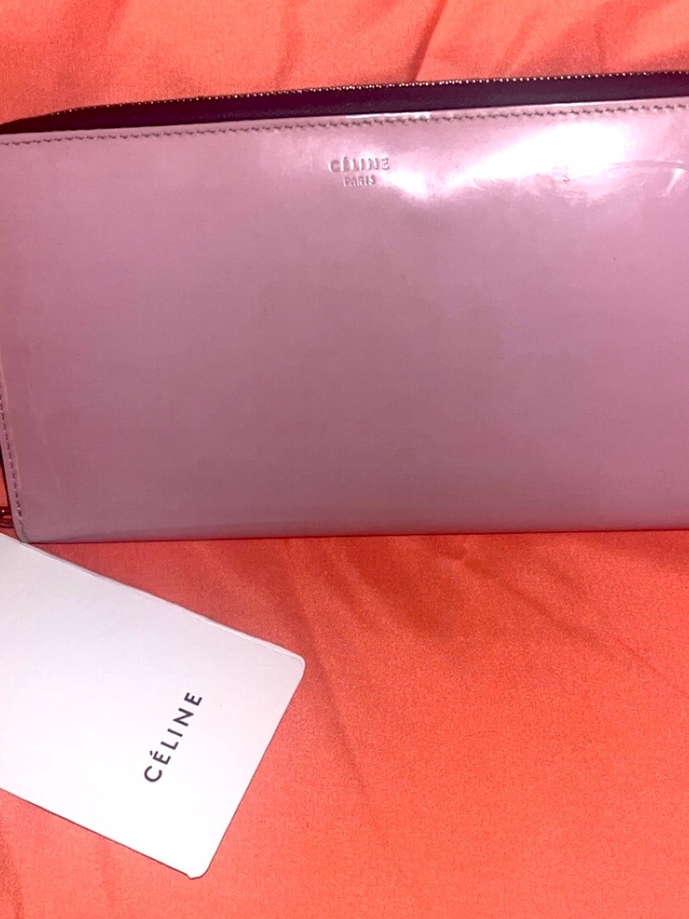 Celine Pink Patent Leather Clutch